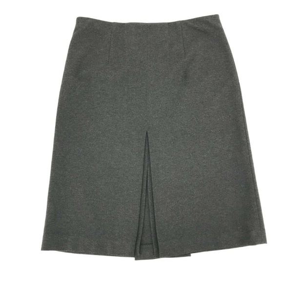 Ann Taylor Knee Length Pencil Skirt Sz 6 Gray Slit
